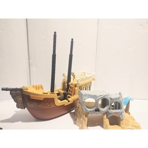 1994 Fisher Price Great Adventures Pirate Ship '95 Skull Island FLAWS Incomplete - Picture 13 of 13